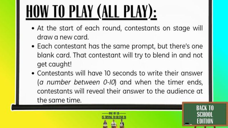 One of Us is Trying to Blend In: Back to School Edition